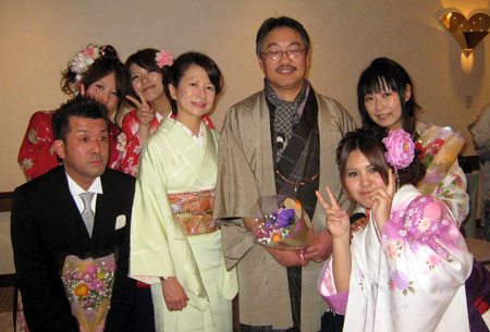 着物で謝恩会